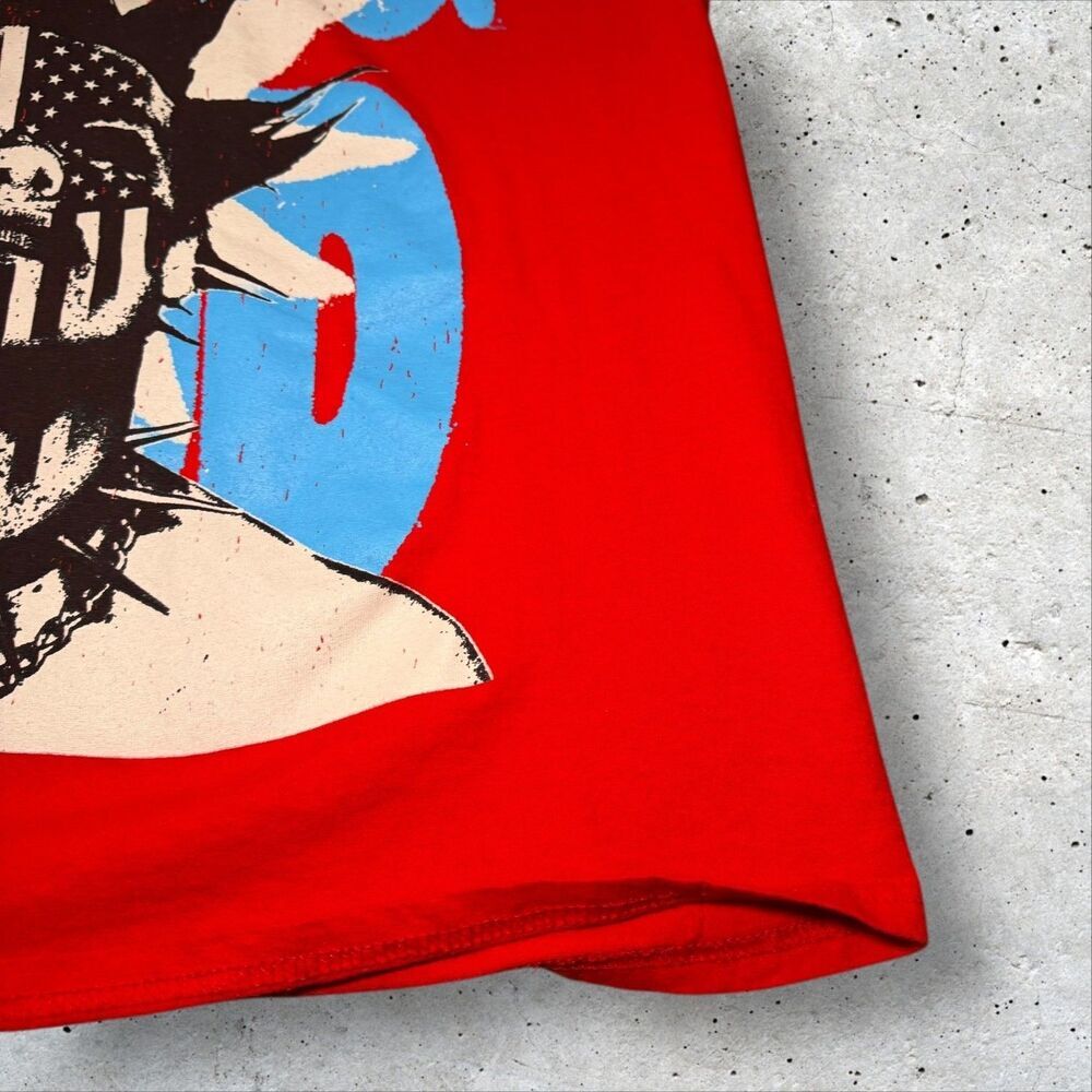 Yung Blood Red Punk Skull Mohawk Graphic T‑Shirt Life On Mars Tour 2022 L - Picture 4 of 8